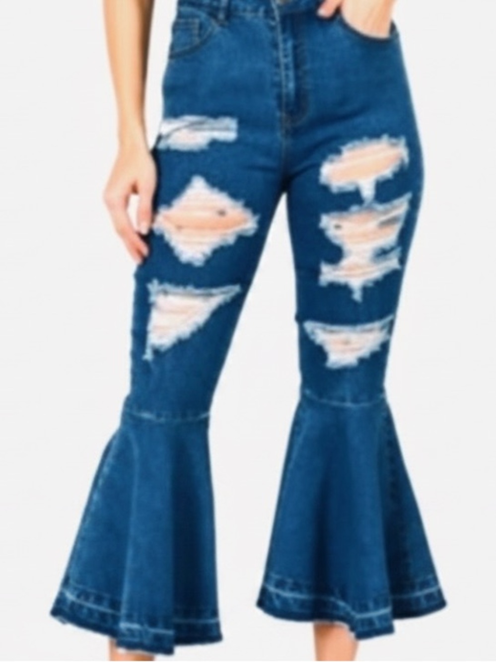 Women’s American Bazi Flare High Waist Distressed Jeans